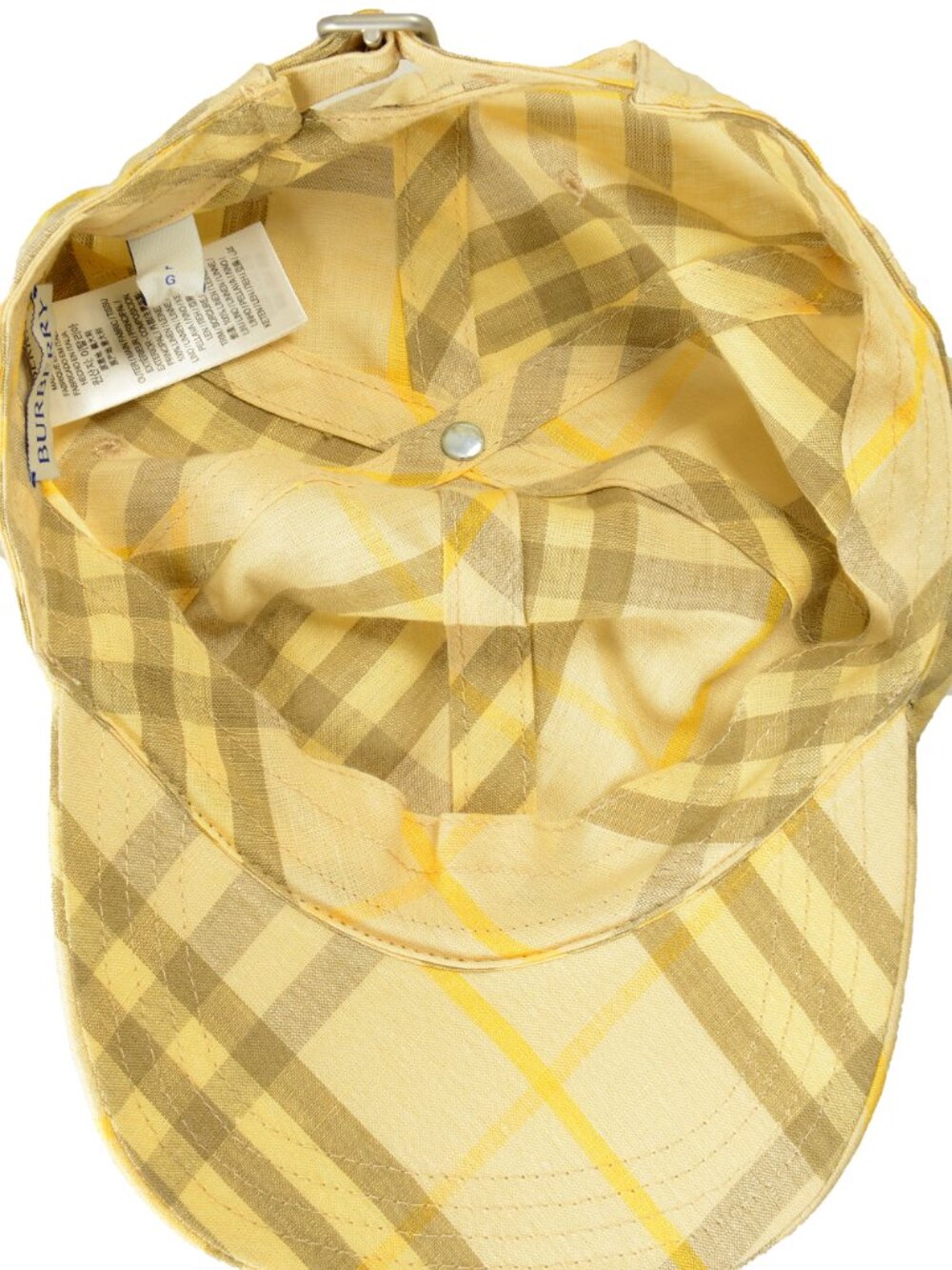 Burberry "Linen Check Baseball" Wheat IP Check Baseball Hat Size L - Picture 5 of 7